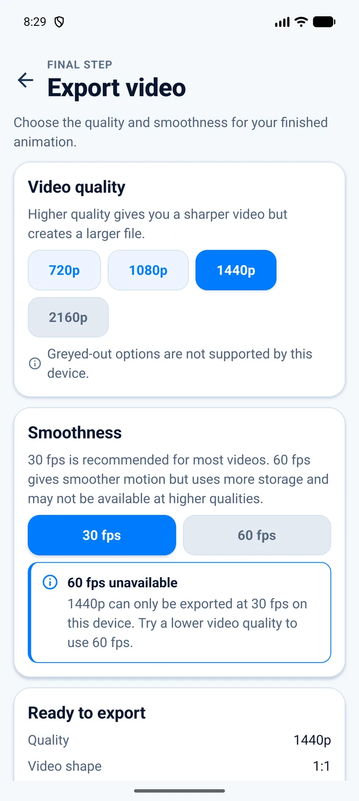 Save your video screen in AnimateMyRoute